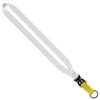 3/4" Multi-Color Polyester Lanyard with Slide Buckle Release & Split-Ring - White