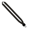 3/4" Polyester Lanyard with Plastic Clamshell and O-Ring - Black
