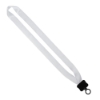 3/4" Polyester Lanyard with Plastic Clamshell and O-Ring - White