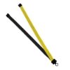 3/4" Multi color (left and right) Polyester Lanyard with Plastic Clamshell - Black