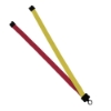 3/4" Multi color (left and right) Polyester Lanyard with Plastic Clamshell - Red