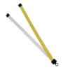 3/4" Multi color (left and right) Polyester Lanyard with Plastic Clamshell - White