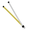 3/4" Multi color (left and right) Polyester Lanyard with Plastic Clamshell - Yellow