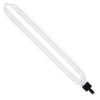 3/4" Polyester Lanyard with Non-Swivel Plastic Hook - White