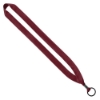3/4" Polyester Lanyard with Metal Crimp & Split-Ring - Burgundy