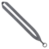 3/4" Polyester Lanyard with Metal Crimp & Split-Ring - Gray