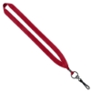 3/4" Polyester Lanyard with Metal Crimp & Swivel Snap Hook - Red