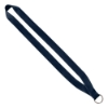 3/4" Polyester Lanyard with Sewn Silver Metal Split-Ring - Navy