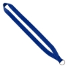 3/4" Polyester Lanyard with Sewn Silver Metal Split-Ring - Royal Blue