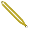 3/4" Polyester Lanyard with Sewn Silver Metal Split-Ring - Yellow