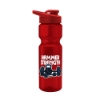 Tandem 28oz Recycled Transparent Bike Bottle w/Drink-thru Lid - Transparent Red