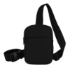 Crosscut Recycled PU Crossbody Bag - Black