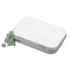 3 3/4" x 2 3/8" Large Rectangular Hinged Tin with Mints - Silver Tone