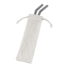 Reusable Stainless Steel Two Straw Set - Gray