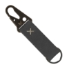 Busker Leather Keychain with Antique Nickel Carabiner - Slate Gray