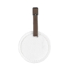 Hayes Dye-Sublimated Felt Round Luggage Tag - Distressed Brown