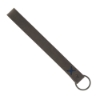 Hayward Leather Wrist Keychain with Metal Split-Ring - Slate Gray