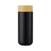 Williston 10oz Double Wall Ceramic Mug w/Bamboo Lid - Black