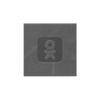 2" x 2" Leather Square Patch - Slate Gray