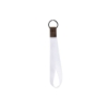 Dye Sublimated Keychain with Leather Accent - Distressed Brown