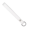 Strickland Dye-Sublimated Felt Wrist Keychain w/ Metal Split Ring - Gray