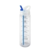 Water Bottle with Flip Up Spout & Hydration Mark - 32 Oz. - Blue
