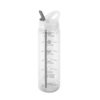Water Bottle with Flip Up Spout & Hydration Mark - 32 Oz. - Grey