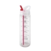 Water Bottle with Flip Up Spout & Hydration Mark - 32 Oz. - Red