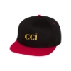 Yupoong 6007 Five Panel Flat Bill Cap - BK-RD_Black_red