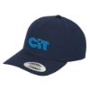 Yupoong Premium Curved Visor Snapback Cap - Navy Blue