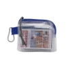Outdoor Safety & First Aid Kit in a Zippered Clear Nylon Bag - Blue