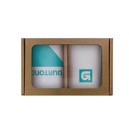 19" Dye-Sublimated Socks (2 pair) in Window Gift Box - Default