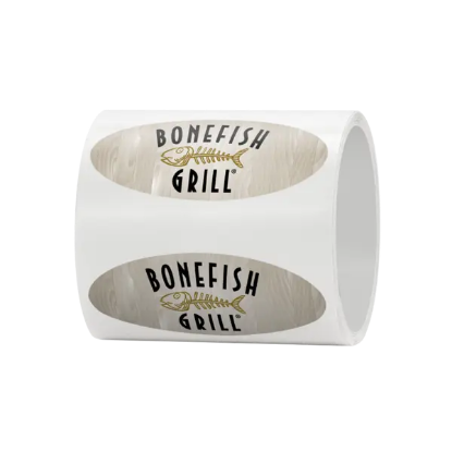 5" x 2" Oval Roll Labels - Group