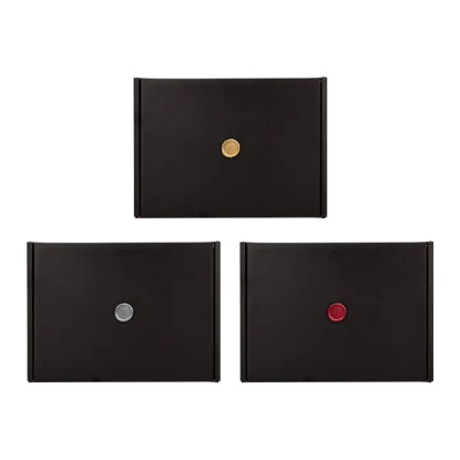 Black Gift Box with Wax Stamp Decoration - Group