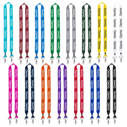IMPORT Rush 1" Polyester 2-Ended Lanyard with Dual Silver Crimps & Split-Rings - Group