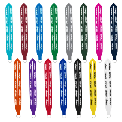 IMPORT Rush 1" Polyester Lanyard with Sewn Silver Split-Ring - Group