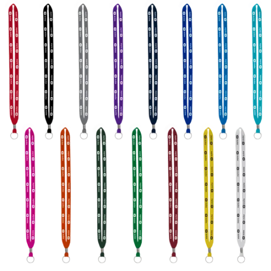 IMPORT Rush 1/2" Polyester Lanyard with Silver Crimp & Split-Ring - Group