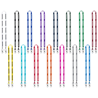 IMPORT Rush 1/2" Polyester 2-Ended Lanyard with Dual Silver Metal Crimp & Split-Ring - Group