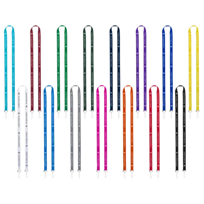 IMPORT Rush 1/2" Polyester 2-Ended Lanyard with Dual Sewn Silver Metal Split-Ring - Group