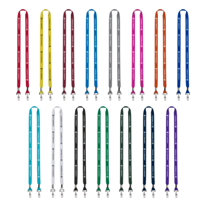IMPORT Rush 5/8" Polyester 2-Ended Lanyard with Dual Silver Crimps & Split-Rings - Group