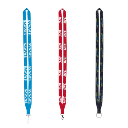 IMPORT Rush 1/2" Dye-Sublimated Lanyard with Sewn Silver Metal Split-Ring - Group