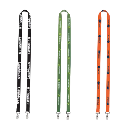 IMPORT Rush 1/2" Dye-Sublimated 2-Ended Lanyard with Dual Sewn Silver Metal Split-Ring - Group