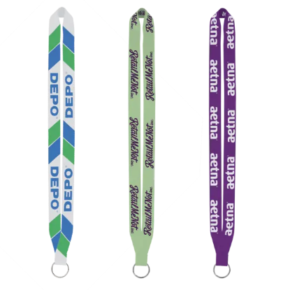 IMPORT Rush 3/4" Dye-Sublimated Lanyard Sewn Silver Metal Split-Ring - Group