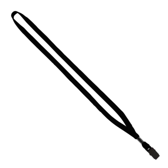 1/2" Cotton Lanyard with Metal Crimp & Bulldog Clip - Group
