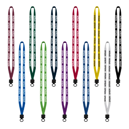 1/2" Cotton Lanyard with Plastic Clamshell & O-Ring - Group