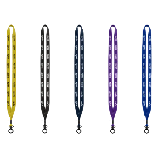 1/2" Polyester Lanyard with Plastic O-Ring - Group