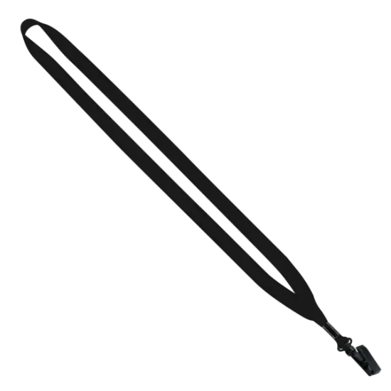 1/2" Polyester Lanyard with Plastic Bulldog Clip - Group