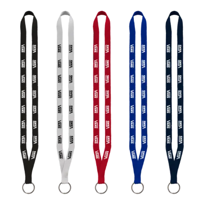 1/2" Polyester Lanyard with Sewn Metal Split-Ring - Group