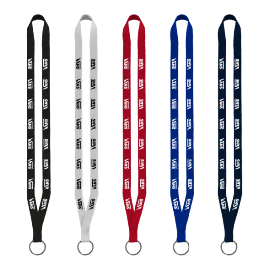 1/2" Polyester Lanyard with Sewn Metal Split-Ring - Group