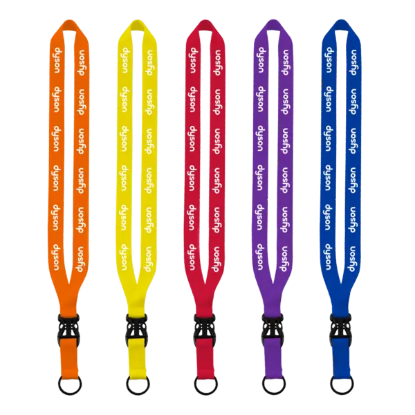3/4" Polyester Lanyard with Slide Buckle Release & Split-Ring - Group